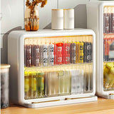 Wall Mounted Coffee Capsule Holder Clear Acrylic Compact Tea Bag Storage Rack for Office S One Layer Without Grid + One Layer with Three Compartments In Australia - Darrahopens