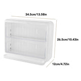 Wall Mounted Coffee Capsule Holder Clear Acrylic Compact Tea Bag Storage Rack for Office S One Layer Without Grid + One Layer with Three Compartments In Australia - Darrahopens