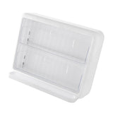 Wall Mounted Coffee Capsule Holder Clear Acrylic Compact Tea Bag Storage Rack for Office S One Layer Without Grid + One Layer with Three Compartments