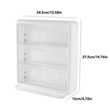 Wall Mounted Coffee Capsule Holder Clear Acrylic Compact Tea Bag Storage Rack for Office L Two Layer Without Grids + One Layer with Three Compartments In Australia - Darrahopens