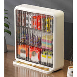 Wall Mounted Coffee Capsule Holder Clear Acrylic Compact Tea Bag Storage Rack for Office L Two Layer Without Grids + One Layer with Three Compartments In Australia - Darrahopens