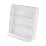 Wall Mounted Coffee Capsule Holder Clear Acrylic Compact Tea Bag Storage Rack for Office L Two Layer Without Grids + One Layer with Three Compartments