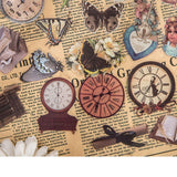 40pcs Vintage Romantic Stickers Quicksand Series PET Delicate Patterns Nostalgic Decals for Diary Notebook Clock In Australia - Darrahopens