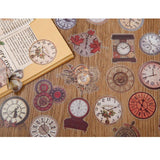 40pcs Vintage Romantic Stickers Quicksand Series PET Delicate Patterns Nostalgic Decals for Diary Notebook Clock In Australia - Darrahopens