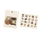 40pcs Vintage Romantic Stickers Quicksand Series PET Delicate Patterns Nostalgic Decals for Diary Notebook Clock In Australia - Darrahopens