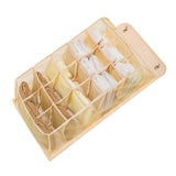 Closet Hanging Underwear Organizer Mesh Oxford Cloth PP Board Underwear Wall Shelf Wardrobe Hanging Storage Bag for Bra Socks Underpants 15 Pockets Beige In Australia - Darrahopens