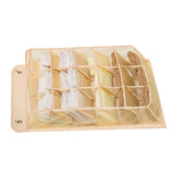Closet Hanging Underwear Organizer Mesh Oxford Cloth PP Board Underwear Wall Shelf Wardrobe Hanging Storage Bag for Bra Socks Underpants 15 Pockets Beige In Australia - Darrahopens