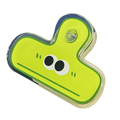 Stationery Clip Plastic Cute Cartoon Double Sided Multifunctional Long Tail Document Clamps For Office Supplies Binder Paper Green Expression In Australia - Darrahopens