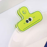 Stationery Clip Plastic Cute Cartoon Double Sided Multifunctional Long Tail Document Clamps For Office Supplies Binder Paper Green Expression In Australia - Darrahopens