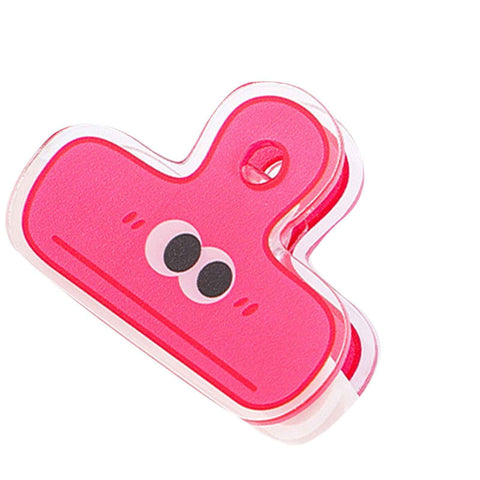 Stationery Clip Plastic Cute Cartoon Double Sided Multifunctional Long Tail Document Clamps For Office Supplies Binder Paper Red Expression In Australia - Darrahopens