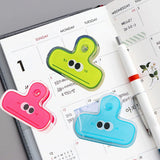 Stationery Clip Plastic Cute Cartoon Double Sided Multifunctional Long Tail Document Clamps For Office Supplies Binder Paper Red Expression