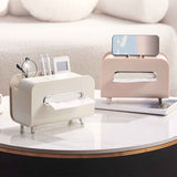 Desktop Tissue Box Multifunction Tissue Storage Dispenser with Phone Holder Remote Control Organizer Pink In Australia - Darrahopens