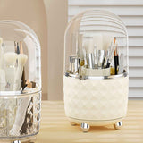 Rotating Pen Holder Desktop Makeup Brush Storage Organizer Plastic Home Decoration for Cosmetics Pencil White In Australia - Darrahopens