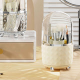 Rotating Pen Holder Desktop Makeup Brush Storage Organizer Plastic Home Decoration for Cosmetics Pencil White In Australia - Darrahopens