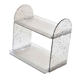 2 Tier Desk Organizer Double Layer Storage Rack Transparent Desktop Stand Holder for Stationery Cosmetic Transparent Grey In Australia - Darrahopens