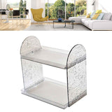 2 Tier Desk Organizer Double Layer Storage Rack Transparent Desktop Stand Holder for Stationery Cosmetic Transparent Grey In Australia - Darrahopens