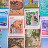 50PCS Nature Landscape Stickers Decorative Aesthetic Travel Scenery Scrapbooking Stickers for DIY Planner Journal Notebook Laptops Luggages Green