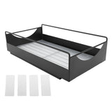 Pull Out Cabinet Organizer Carbon Steel Smooth Sliding Silent Slide Out Pantry Shelves for Bathroom Wardrobe Black M 227x401x85mm In Australia - Darrahopens
