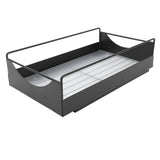 Pull Out Cabinet Organizer Carbon Steel Smooth Sliding Silent Slide Out Pantry Shelves for Bathroom Wardrobe Black M 227x401x85mm In Australia - Darrahopens