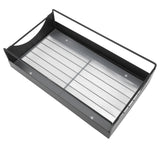 Pull Out Cabinet Organizer Carbon Steel Smooth Sliding Silent Slide Out Pantry Shelves for Bathroom Wardrobe Black M 227x401x85mm