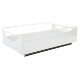 Pull Out Cabinet Organizer Carbon Steel Smooth Sliding Silent Slide Out Pantry Shelves for Bathroom Wardrobe White M 227x401x85mm