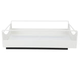 Pull Out Cabinet Organizer Carbon Steel Smooth Sliding Silent Slide Out Pantry Shelves for Bathroom Wardrobe White M 227x401x85mm
