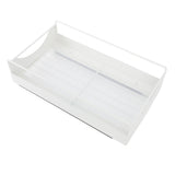 Pull Out Cabinet Organizer Carbon Steel Smooth Sliding Silent Slide Out Pantry Shelves for Bathroom Wardrobe White M 227x401x85mm