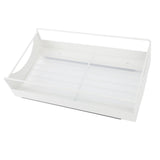 Pull Out Cabinet Organizer Carbon Steel Smooth Sliding Silent Slide Out Pantry Shelves for Bathroom Wardrobe White M 227x401x85mm