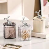 Toothpick Holder Large Capacity Fashion Look Toothpick Container Storage Box Jar for Home Restaurant Transparent