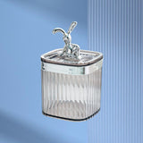 Toothpick Holder Large Capacity Fashion Look Toothpick Container Storage Box Jar for Home Restaurant Smoky Gray