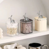 Toothpick Holder Large Capacity Fashion Look Toothpick Container Storage Box Jar for Home Restaurant Smoky Gray