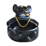 Cartoon Animal Ashtray Household Innovative Decorative Bully Dog Ashtray for Living Room Black In Australia - Darrahopens