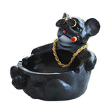 Cartoon Animal Ashtray Household Innovative Decorative Bully Dog Ashtray for Living Room Black In Australia - Darrahopens