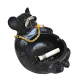 Cartoon Animal Ashtray Household Innovative Decorative Bully Dog Ashtray for Living Room Black In Australia - Darrahopens