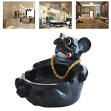 Cartoon Animal Ashtray Household Innovative Decorative Bully Dog Ashtray for Living Room Black In Australia - Darrahopens