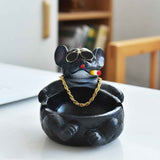 Cartoon Animal Ashtray Household Innovative Decorative Bully Dog Ashtray for Living Room Black In Australia - Darrahopens