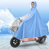 Electric Motorcycle Rain Cape Extended Full Body with Helmet Rainstorm Proof for Mobility Scooter Bicycle Cycling Sky Blue XXXXL In Australia - Darrahopens