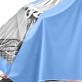Electric Motorcycle Rain Cape Extended Full Body with Helmet Rainstorm Proof for Mobility Scooter Bicycle Cycling Sky Blue XXXXL
