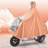 Electric Motorcycle Rain Cape Extended Full Body with Helmet Rainstorm Proof for Mobility Scooter Bicycle Cycling Orange XXXXL In Australia - Darrahopens