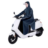 Electric Bike Raincoat Enlarged Protection Oxford Cloth Adults Sleeve Rain Poncho for Cycling Navy Blue 5XL In Australia - Darrahopens