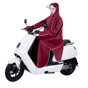 Electric Bike Raincoat Enlarged Protection Oxford Cloth Adults Sleeve Rain Poncho for Cycling Wine Red 5XL In Australia - Darrahopens