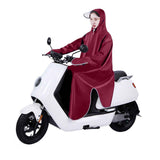 Electric Bike Raincoat Enlarged Protection Oxford Cloth Adults Sleeve Rain Poncho for Cycling Wine Red 5XL In Australia - Darrahopens