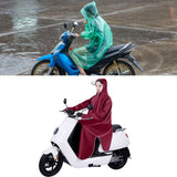 Electric Bike Raincoat Enlarged Protection Oxford Cloth Adults Sleeve Rain Poncho for Cycling Wine Red 5XL In Australia - Darrahopens