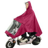 Motorcycle Rain Poncho Rainstorm Protection Unisex Single Oxford Cloth Motorcycle Adult Raincoat for Electric Bike Jujube Red