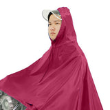 Motorcycle Rain Poncho Rainstorm Protection Unisex Single Oxford Cloth Motorcycle Adult Raincoat for Electric Bike Jujube Red