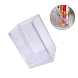 Acrylic Pencil Pen Holder Cup Transparent Clear Makeup Brush Storage Box Desktop Stationery Organizer for Office School Home In Australia - Darrahopens