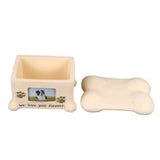 Pet Memorial Urns for Dog Ashes Pet Urns Box Dog Ashes Keepsake Box Dog Urn With 2 Paws Photo Display Bone Shaped Lid In Australia - Darrahopens