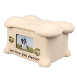 Pet Memorial Urns for Dog Ashes Pet Urns Box Dog Ashes Keepsake Box Dog Urn With 2 Paws Photo Display Bone Shaped Lid In Australia - Darrahopens