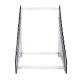 Record Storage Holder 12 Slots Acrylic Vinyl Record Organizer Easy Assembly Access Record Stand for Music Collection Album Black
