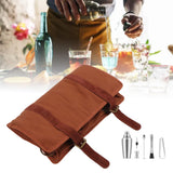 Bartender Roll Bag Carrying Bag with Shoulder Strap Large Capacity Waterproof Barware Tool Bag for Party Camping Travel